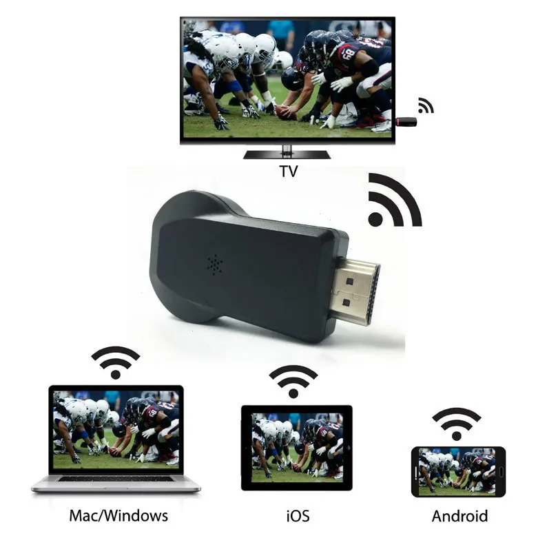 AnyCast M9 Plus 1080P беспроводной RK3036 ТВ-палка WiFi Дисплей приемник hdmi медиа тв-палка DLNA AirPlay Miracast