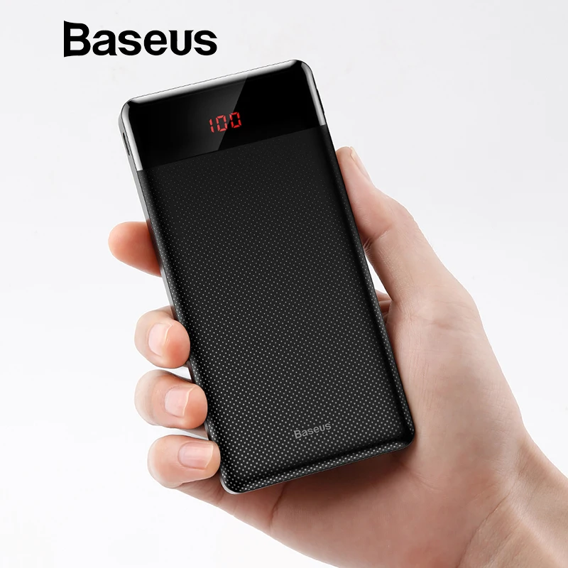 Baseus 10000mAh Power Bank For Xiaomi Samsung iPhone Huawei