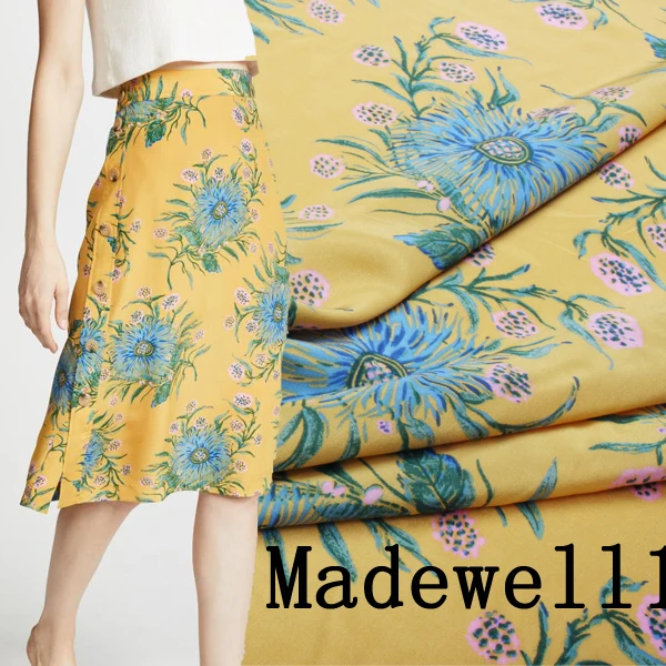 

140cm silk crepe de chine silk fabric high-end fashion dress 15mm silk crepe de chine fabric wholesale silk fabric