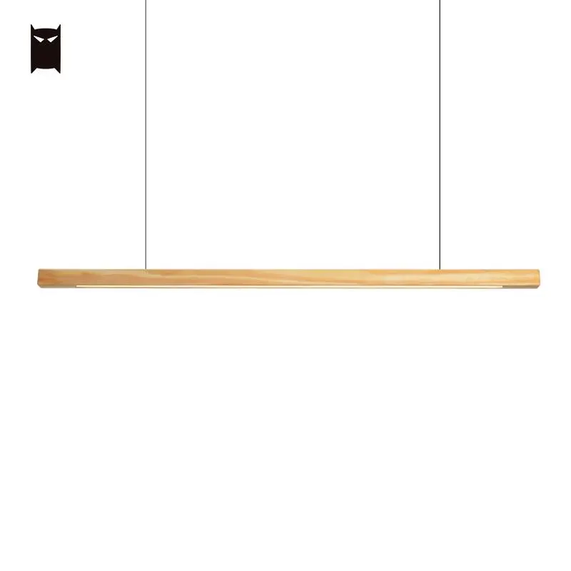 LED الخشب بار قلادة تركيب المصابيح سلك الشمال الاسكندنافية الحديثة الحد الأدنى سقف معلق مصباح ل طاولة طعام غرفة مكتب