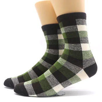 

1/2pair Men's Socks Spring Autumn Winter Cotton Male Long Socks Korean Classic Fashion Plaid Casual Tube Socks Chaussette Homme