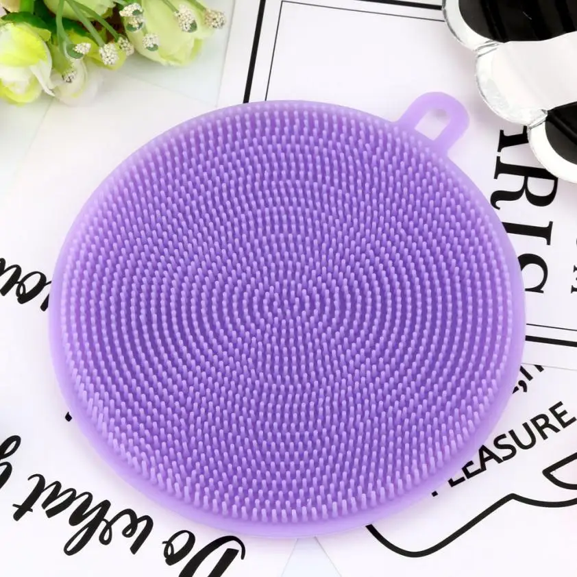 

Cleaning Brush Washing Sponge Dish Cleaner Brusher Silicone Scrubber Kitchen Cleaning Tool 18FEB6