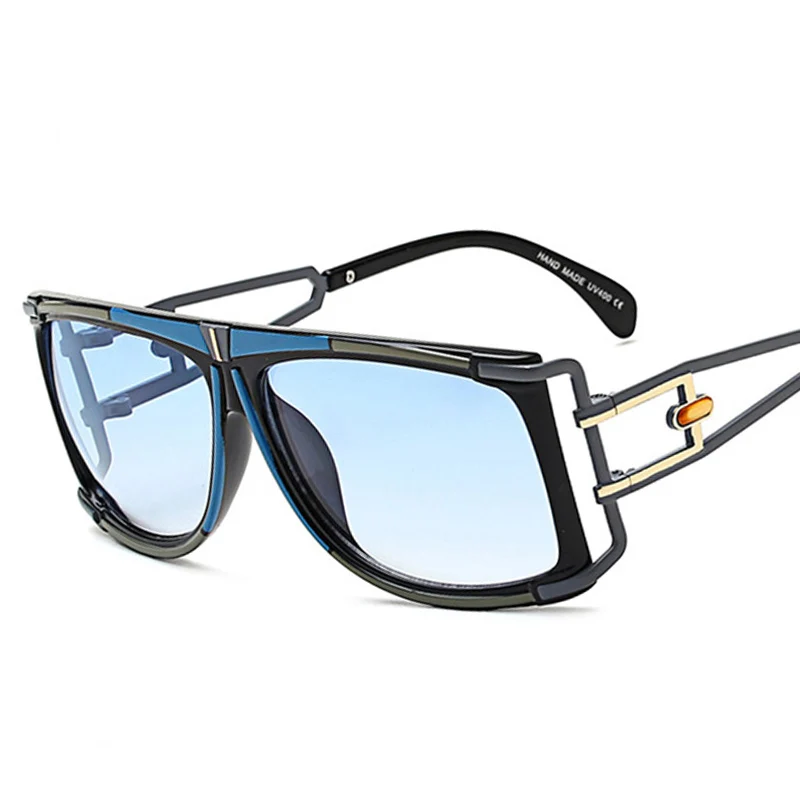 SHELI Spring Summer Styles Women Double Colors Square Sunglasses Fashion Men Gradient/Clear Lens