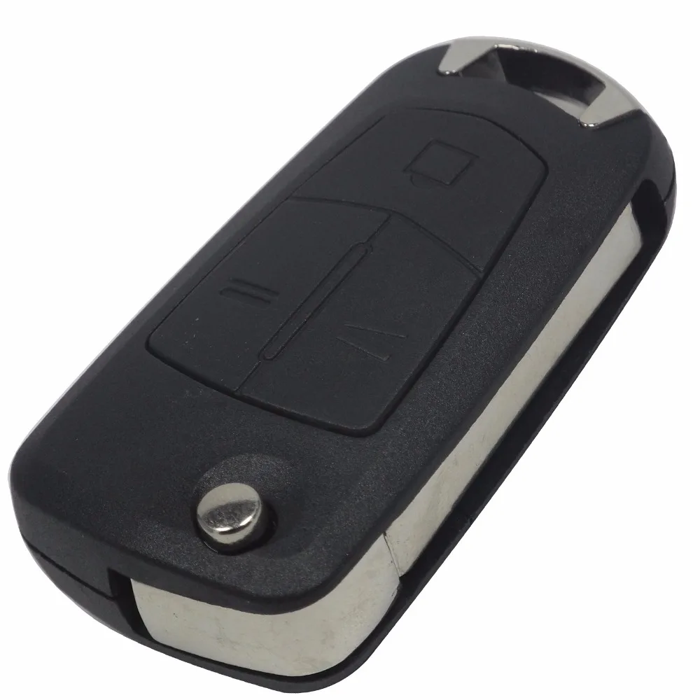 

RIOOAK Flip Key Shell For OPEL Astra H Corsa D Vectra C Zafira 2 3 Buttons Remote Car Key Case Uncut Blade Blank Replacement