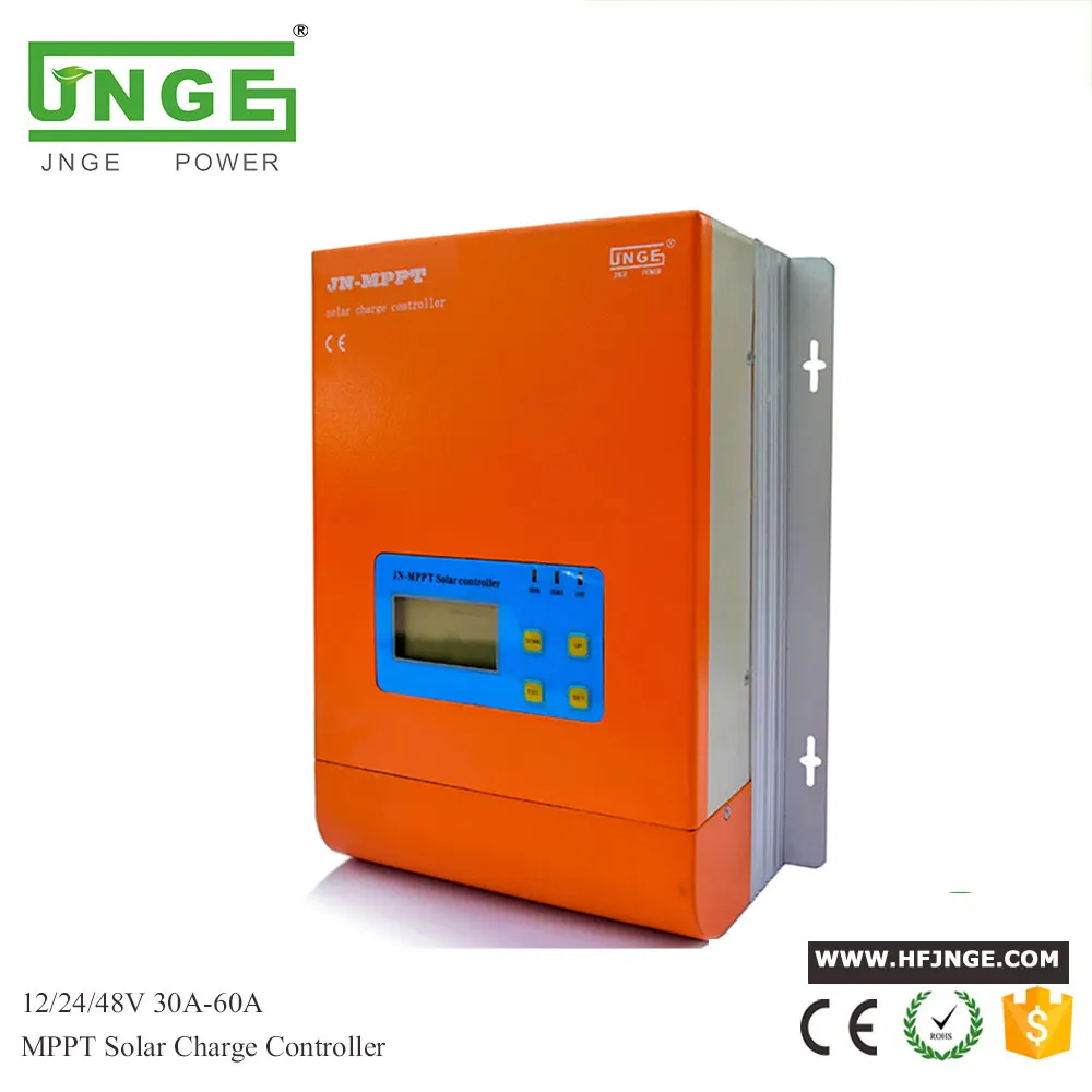 JNGE Power Ture MPPT 60A контроллер солнечного заряда ЖК-дисплей 12В 24В 48В автоматический