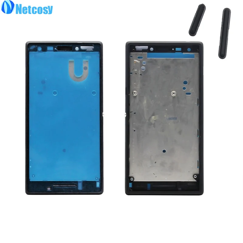 

Netcosy Middle Mid Plate Frame Bezel Housing Cover for Sony Xperia M2 S50h Single Card Frame Board Replacemenrt+Side Buttons