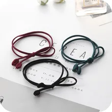 1 шт. Новое студенческое простое резиновое кольцо для волос личность дикая двухслойная украшение с бантом кольцо для волос G0502