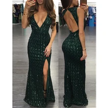 Sexy společenské upnuté šaty s výstřihem a rozparkem