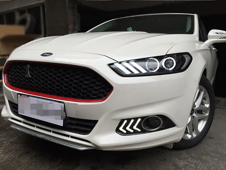 KOWELL автомобильный Стайлинг для Mondeo фары 2013 Fusion светодиодный фонарь DRL Bi Xenon объектив Высокий Низкий луч парковка