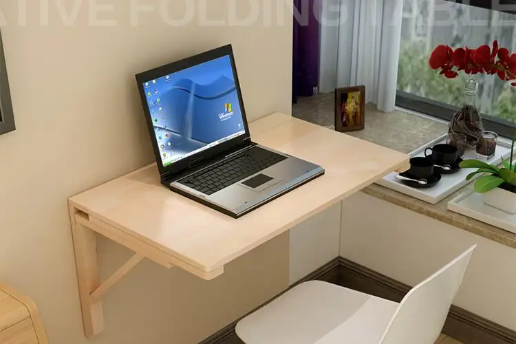 80 50cm Wall Mounted Laptop Desk Solid Wood Folding Office 80 50cm Wall Mounted Laptop Desk Solid Wood Folding Office Multipurpose Learning Table In Computer Desks From Furniture On Aliexpress Alibaba