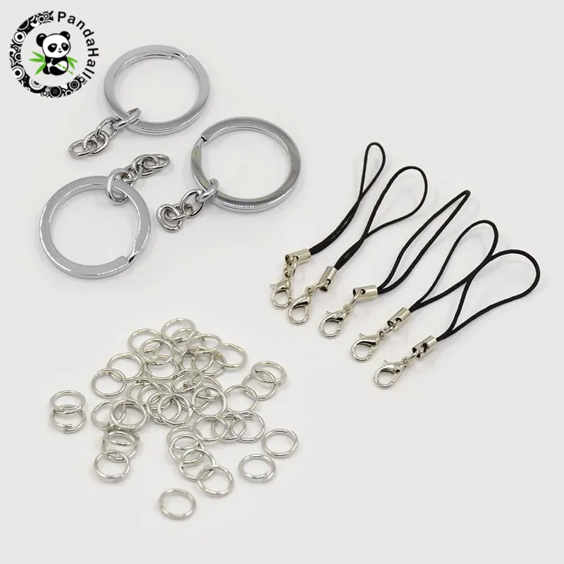 

Perler Beads Hama Beads Fused Bead Accessories including Cord Loop Mobile Straps & Alloy Key Chain Findings