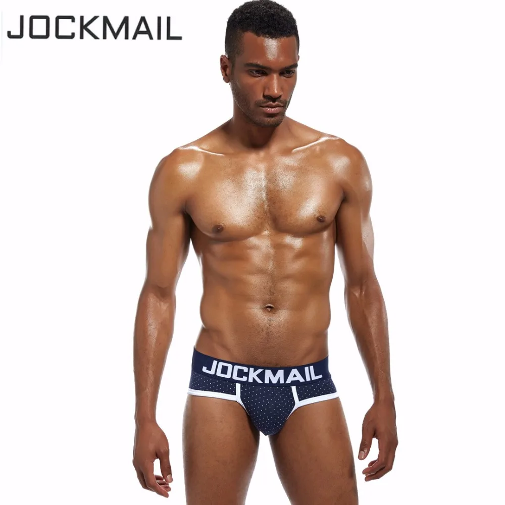 Трусы брифы JOCKMAIL мужские в горошек Брендовое нижнее белье пикантные игривые