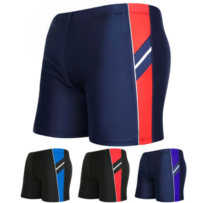 

New man's swimming wear boxer summer man sports swimsuit patchwork men swim trunks beach briefs
