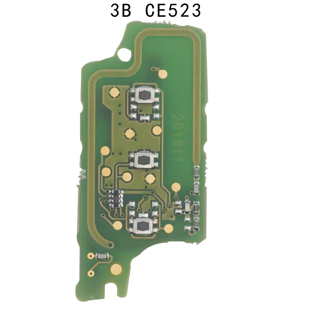 Дистанционный дистанционный Автомобильный ключ электронная плата для peugeot 407 408 307 308 207 Citroen C2 C3 C4 CE0523 Ce0536 3 кнопки