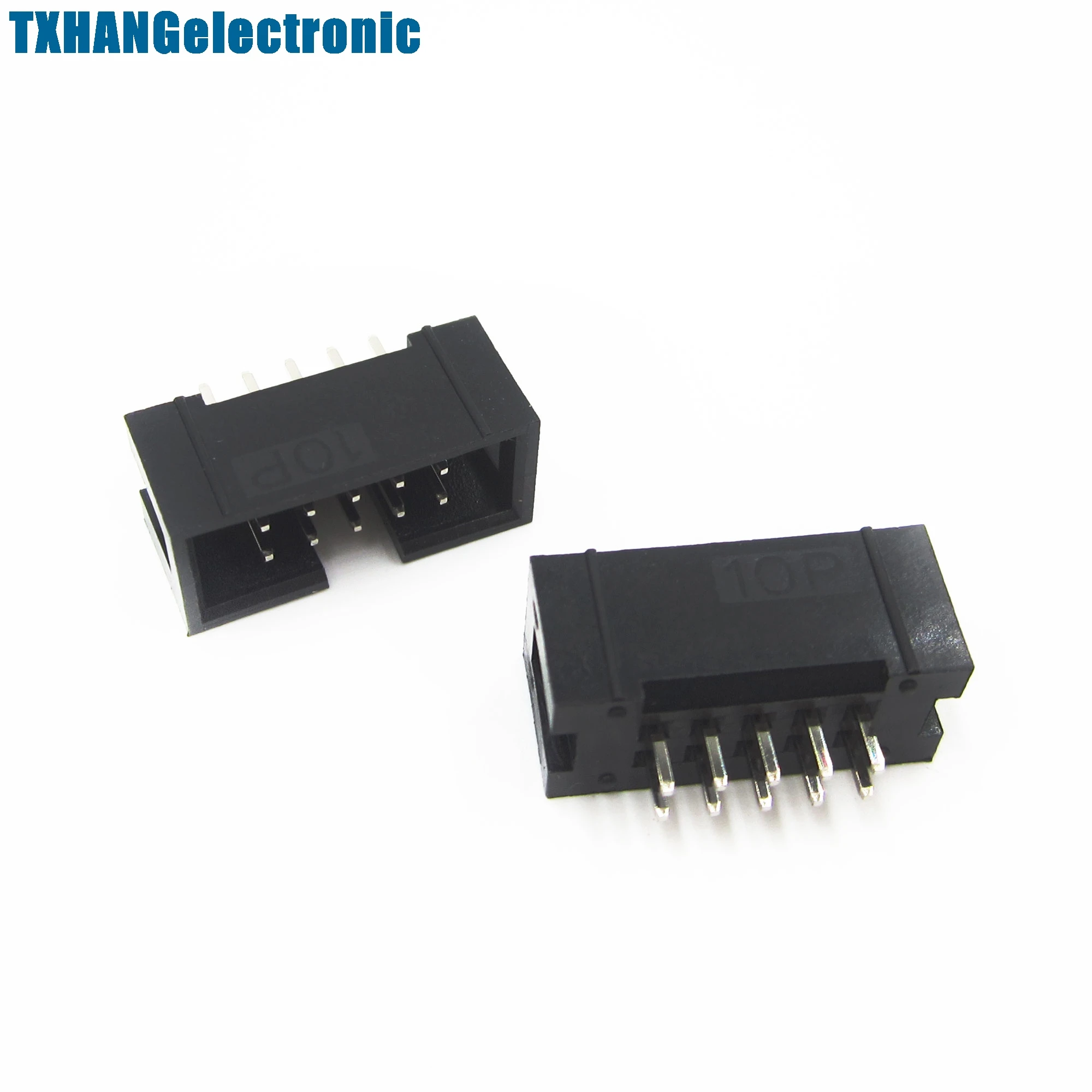 20PCS 2.54mm 2x5 Pin 10 Straight Male Shrouded header IDC Socket NEW | Электронные компоненты и принадлежности