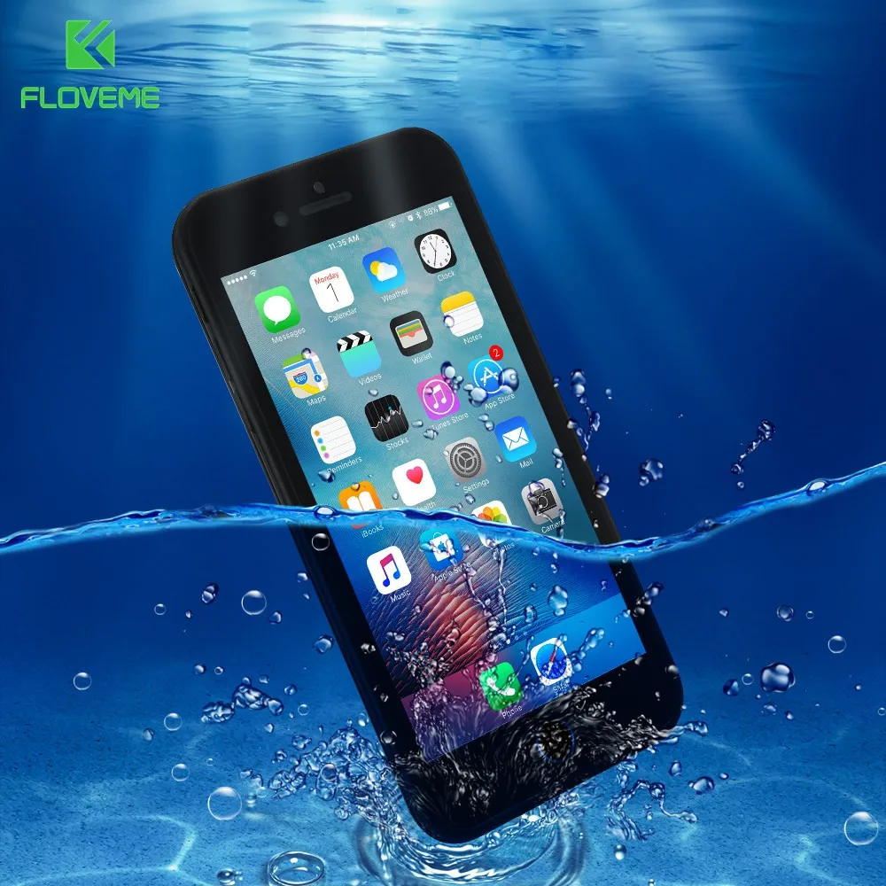 

FLOVEME Waterproof Case For iPhone 6 6S 7 8 Plus Shell Transparent Soft TPU Swimming Cases For iPhone 5 5S SE 6S Waterproof Case