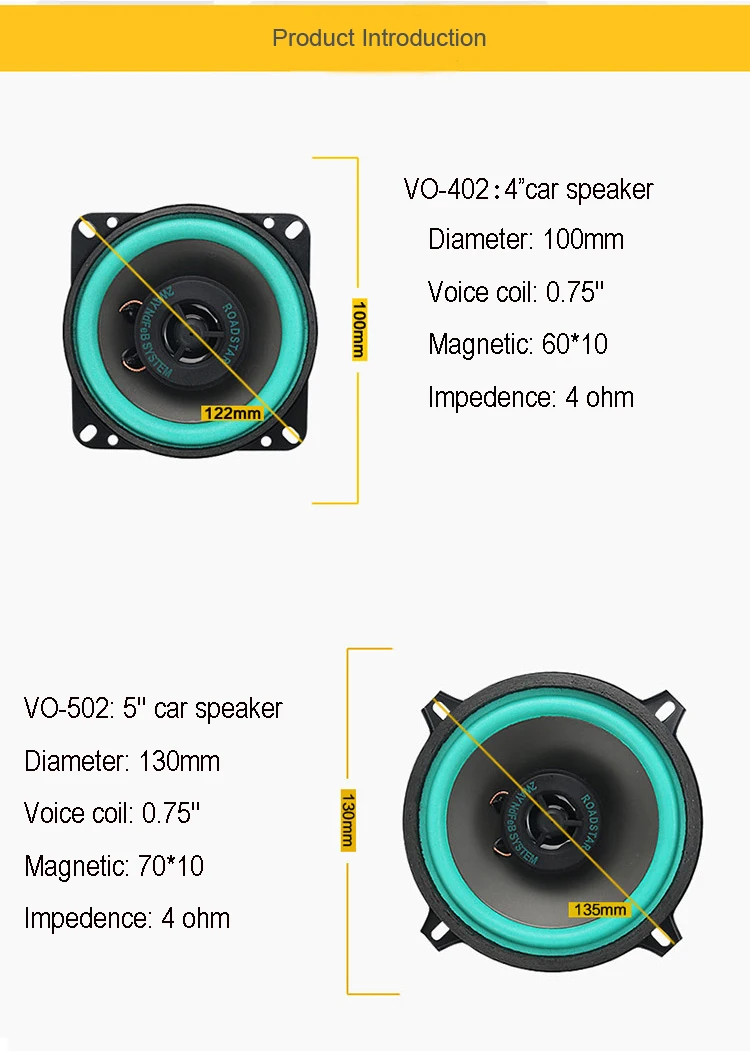 2 шт дешевый автомобильный коаксиальный динамик s 5 дюймов 135 мм 50 Вт автомобильный бас-динамик авто звук автомобильный аудио музыка стерео W/твитер для автомобилей