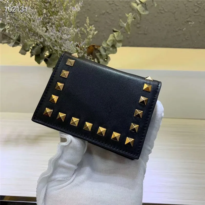 

New leather contrast color buckle mini wallet ladies hot brand wallet ladies fashion short mini brand coin purse envelope wallet