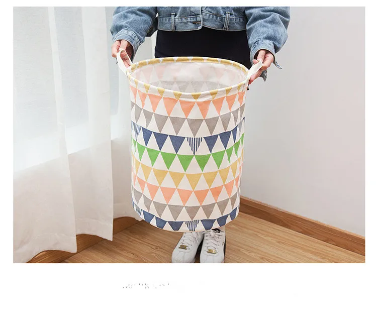 1 шт. корзина для белья хранения Организация складной стол хлопок белье с ручкой
