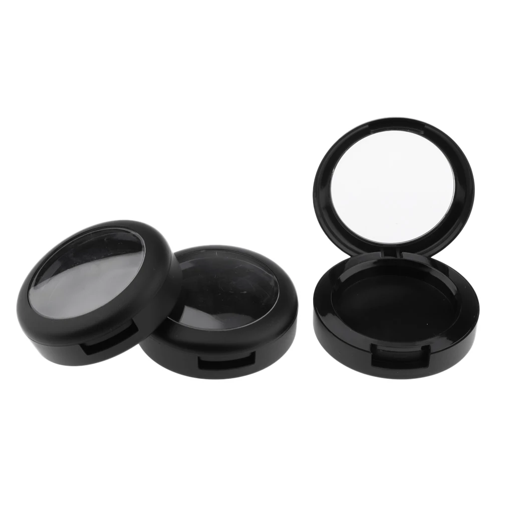 3pcs Empty Powder Case Makeup Blush Box DIY Cosmetic Container with Clear Lid Makeup Tools Kits Accessories
