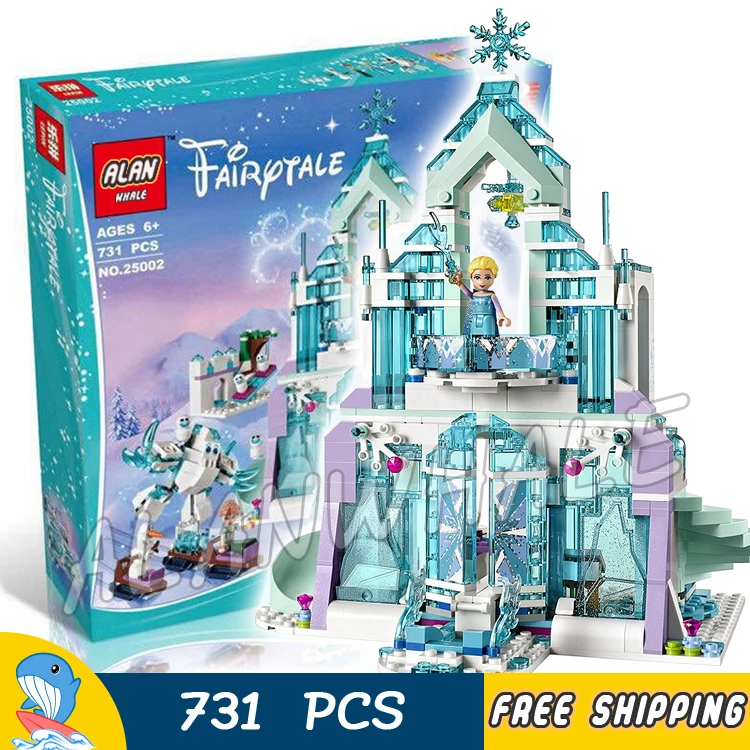 

731pcs Princess Series Elsa's Magical Ice Palace 10664 DIY Figure Building Blocks Assemble Toys Hobby Compatible With LegoING