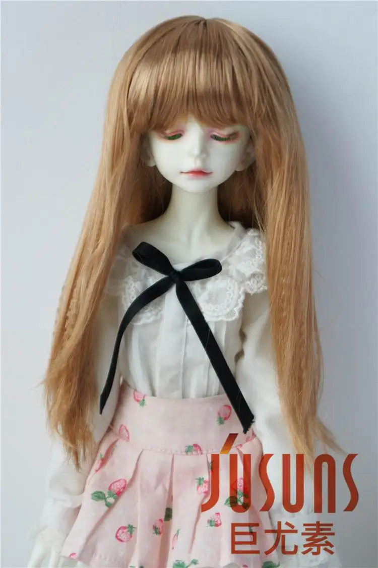 JD179 1/4 1/3 длинный парик с Кукуруза кудрявая BJD размер волос 7-8 дюймов 8-9 дюймов кукла парики MSD SD парики для шарнирных кукол Кукла аксессуары - Цвет: Size 7-8inch Golden