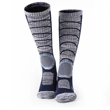 Прямая поставка Лыжные носки толстые хлопковые спортивные для катания на сноуборде, велоспорта Лыжный Спорт футбола, носки для футбола, Для мужчин Для женщин влагопоглощающие высокие Эластичные носки