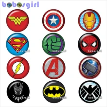 Смешанный супергерой мультфильм 12 мм/18 мм/20 мм/25 мм круглый стеклянный кабошон демонстрационный плоский задний делая результаты BP506