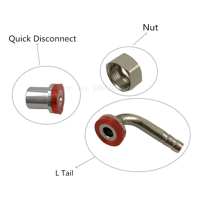 Homebrew Kegged Beer Tap Shank Quick Disconnect Adapter Convert Tail Elbow Nuts & Gasket for Draft Beer Faucet Brewing  (2)