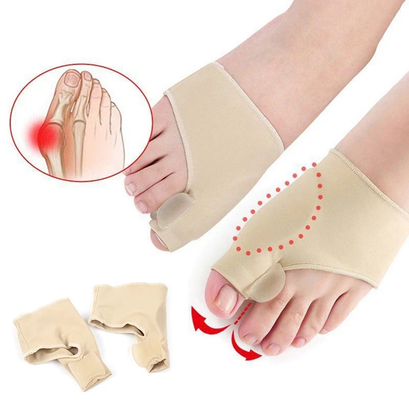 

1Pair Toe Separator Hallux Valgus Bunion Corrector Orthotics Feet Bone Thumb Adjuster Correction Pedicure Sock Straightener