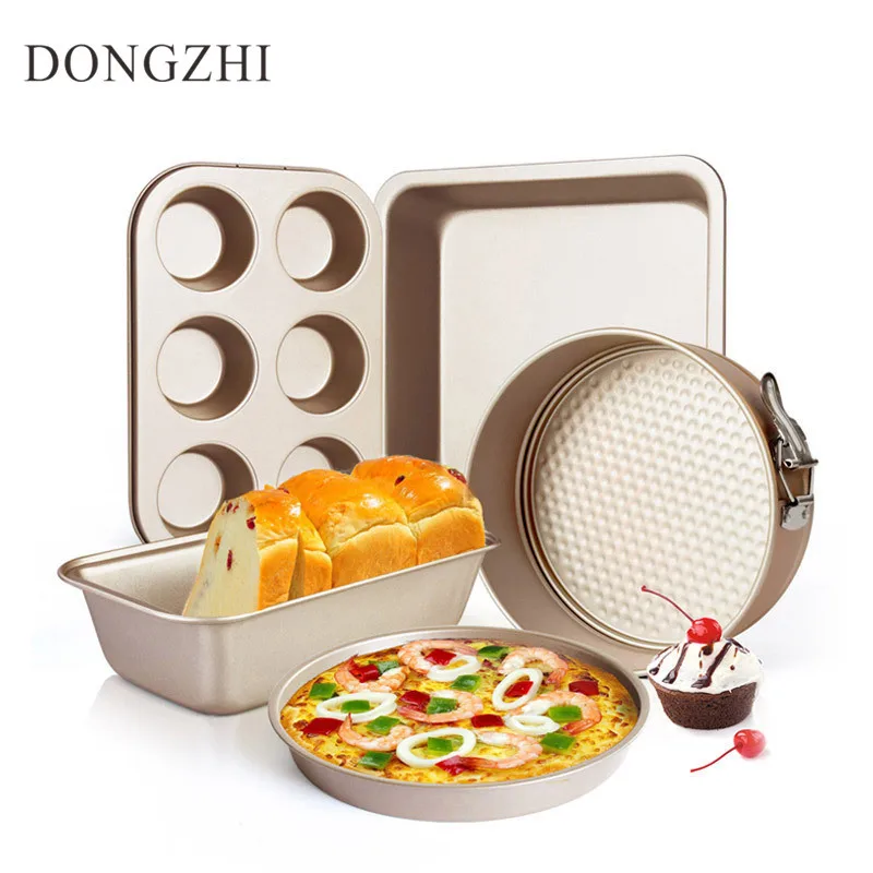 

Luxurious Kitchen Bakeware Mold Set Pizza Pan Cake Mold For Baking Cake Decorating Tools 5 Pcs Baking Pans Baking Tools BK031