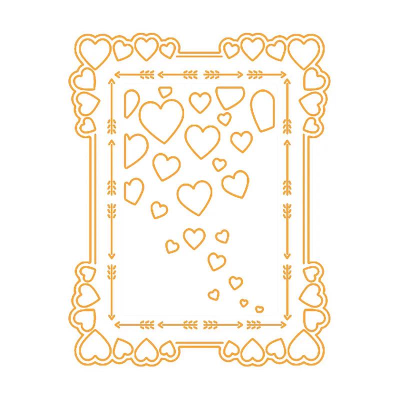 

Naifumodo Hearts Dies Background Dies Scrapbooking New Arrival Frame Metal Cutting Die Cuts Card Making Embossing Stencils 2019