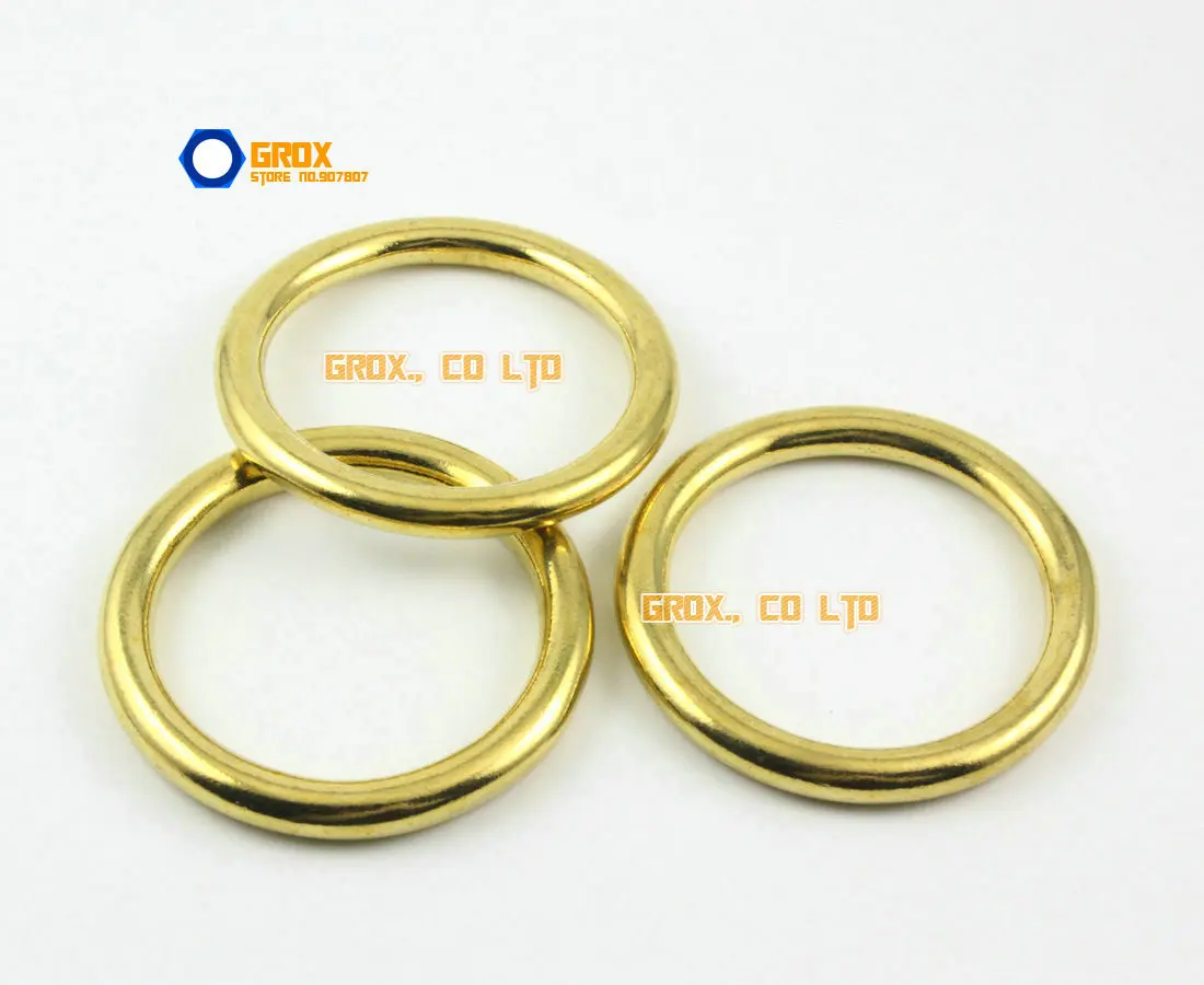 3 Pieces 45mm Solid Brass O Ring For Purse Bag Handbag Strapin