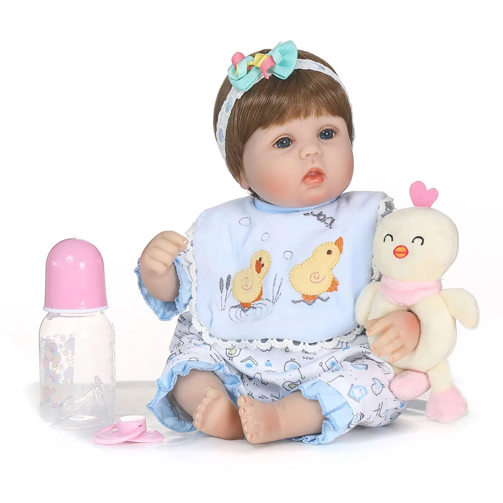 

2018 New 40CM Soft Vinyl Reborn Doll Lifelike Baby House Play Dolls Toy for Kids Playmate Christmas Gifts