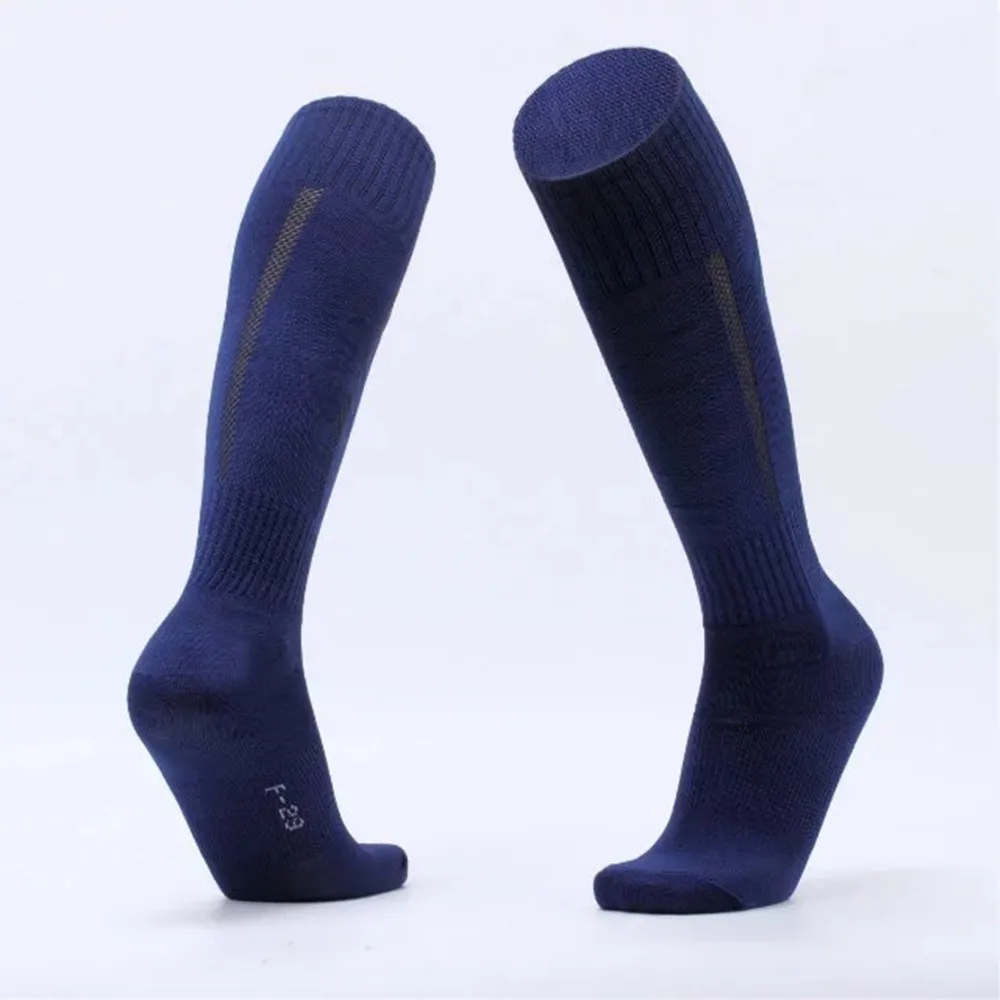 Для взрослых и детей в полоску спортивные Футбол длинные носки мальчиков Мужчины Бейсбол Баскетбол дышащие Нескользящие высокие носки футбола HD-03 - Цвет: picture color