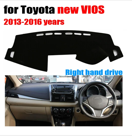 

Car dashboard cover mat for TOYOTA new VIOS 2013 to 2016 year Right hand drive dashmat pad dash mat covers dashboard accessories