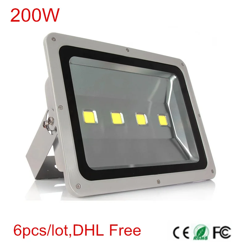6pcs Lot 200w Outdoor Warm Natural Cold White Led Flood Light