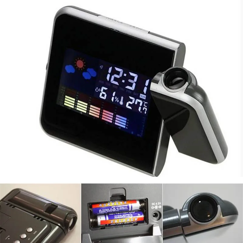 

Projection Digital Alarm LED Clock Control Backlight Thermometer Humidity