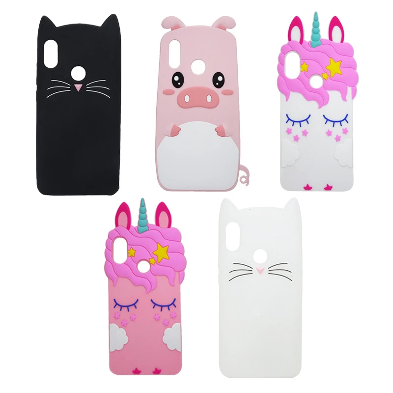 

3D Cartoon Soft Silicone Case For Huawei Honor 8X Cases 6.5 inch Cat Unicorn Back Cover Honor8X Protect Phone Shell Y9 2018 Case