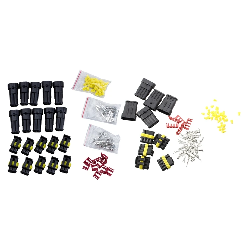 10 Kit 2 Pin Way Waterproof Electrical Wire Connector Plug & 5 4 | Автомобили и мотоциклы