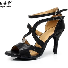 WUXIJIAO/женские сандалии для девочек; замшевая Верхняя часть; профессиональная обувь для латинских/бальных/сальсы; обувь для танцев на высоком каблуке по индивидуальному заказу