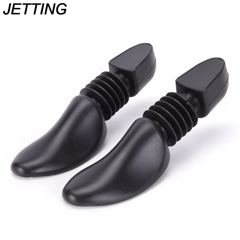

1Pair Men / Women Plastic Spring Shoe Tree Stretcher Boot Holder Shaper Automatic Support Black Color