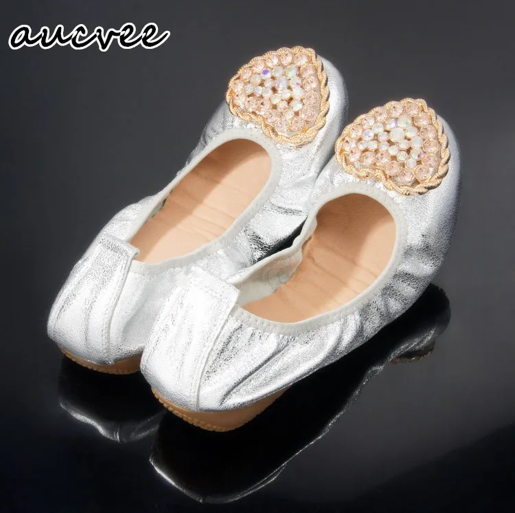 Online Get Cheap Silver Flat Wedding Shoes -Aliexpress.com Heart wedding shoe Diamond soft bottom Women's shoes Flat shoes Round head Genuine leather Gold and silver Big yards Cone shoes - Online Get Cheap Silver Flat Wedding Shoes -Aliexpress.com