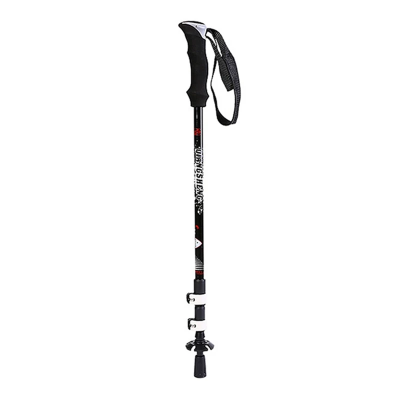 Трость 3 шарнира прямая ручка выдвижной тростник из алюминиевого сплава аксессуары для скалолазания на открытом воздухе - Цвет: B