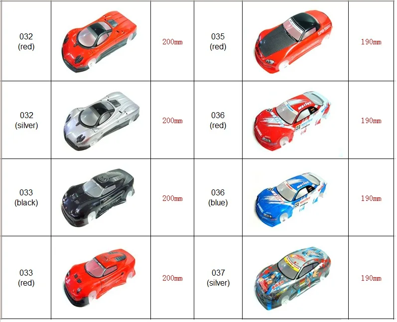 Ewellsold 1:10 rc автомобильные аксессуары 1/10 rc корпус автомобиля для 1:10 rc car190 мм несколько вариантов 1 шт./лот