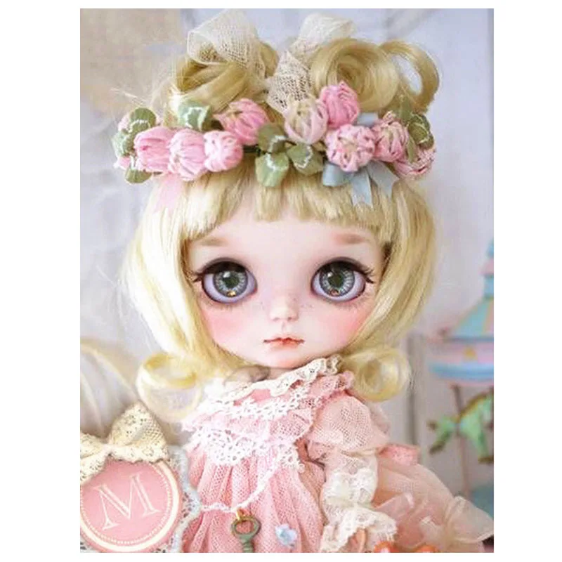 

Diamond Mosaic Full Display cartoon girl doll Full Square Diy Diamond Painting 5D Cross Stitch Rhinestone Embroidery ZP-2234