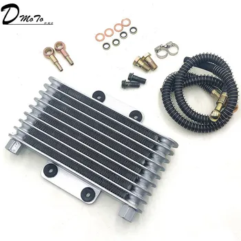 1pc silver Aluminum Motorcycle Oil Cooler Oil Engine Radiator high quality accessory part suitable For 125CC-250CC Dirt Bike ATV