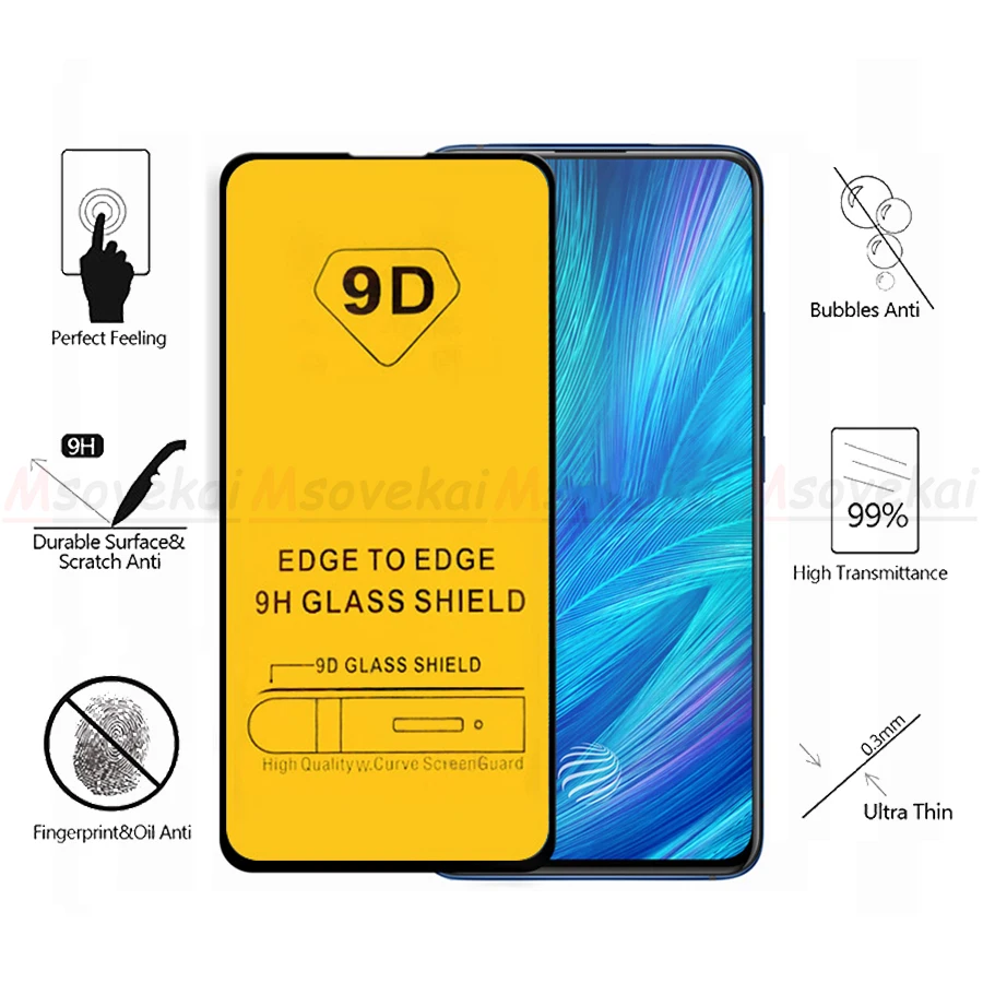 5D 9D Full Glue Tempered Glass For VIVO V15 Pro V11 Pro Y91i Y95 Y93 Y97 NEX Dual Display Full Cover Screen Protector Glass Film