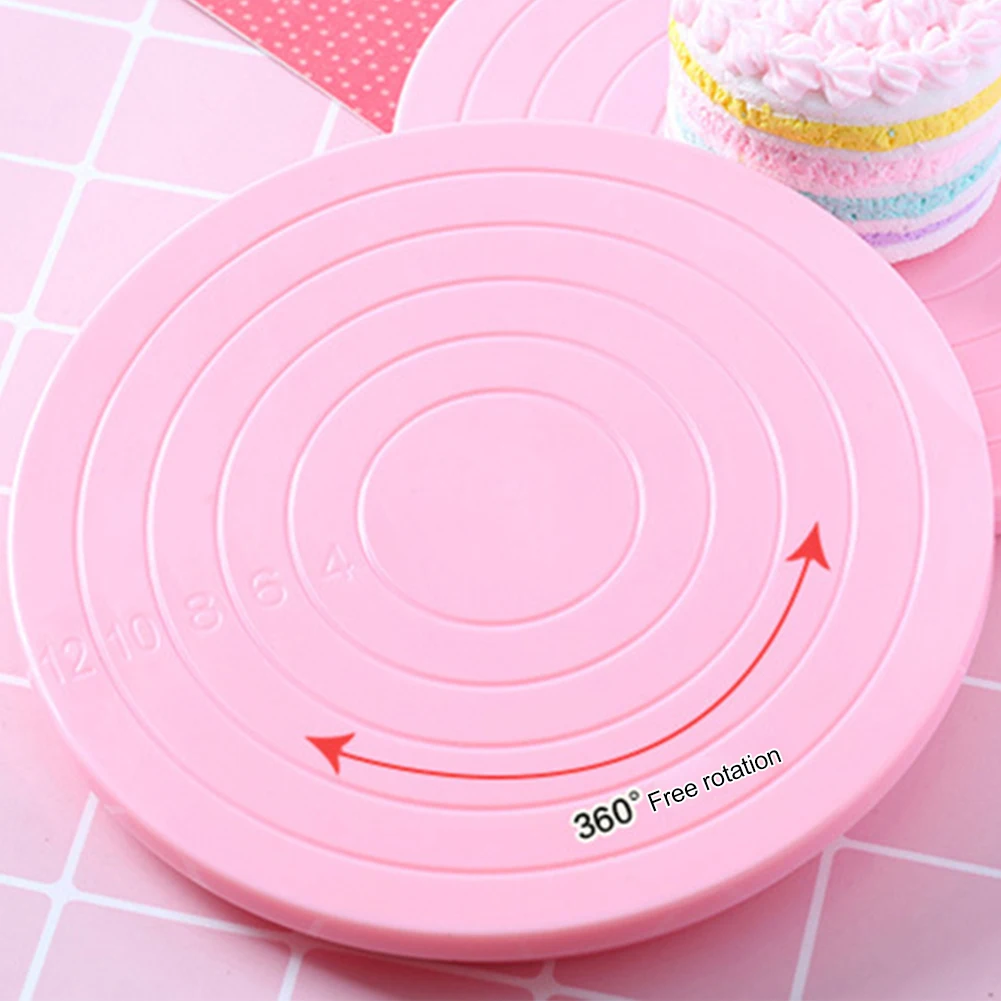 Пластиковая Поворотная платформа для торта, не скользящая нижняя вращающаяся подставка для украшения торта, инструменты для выпечки