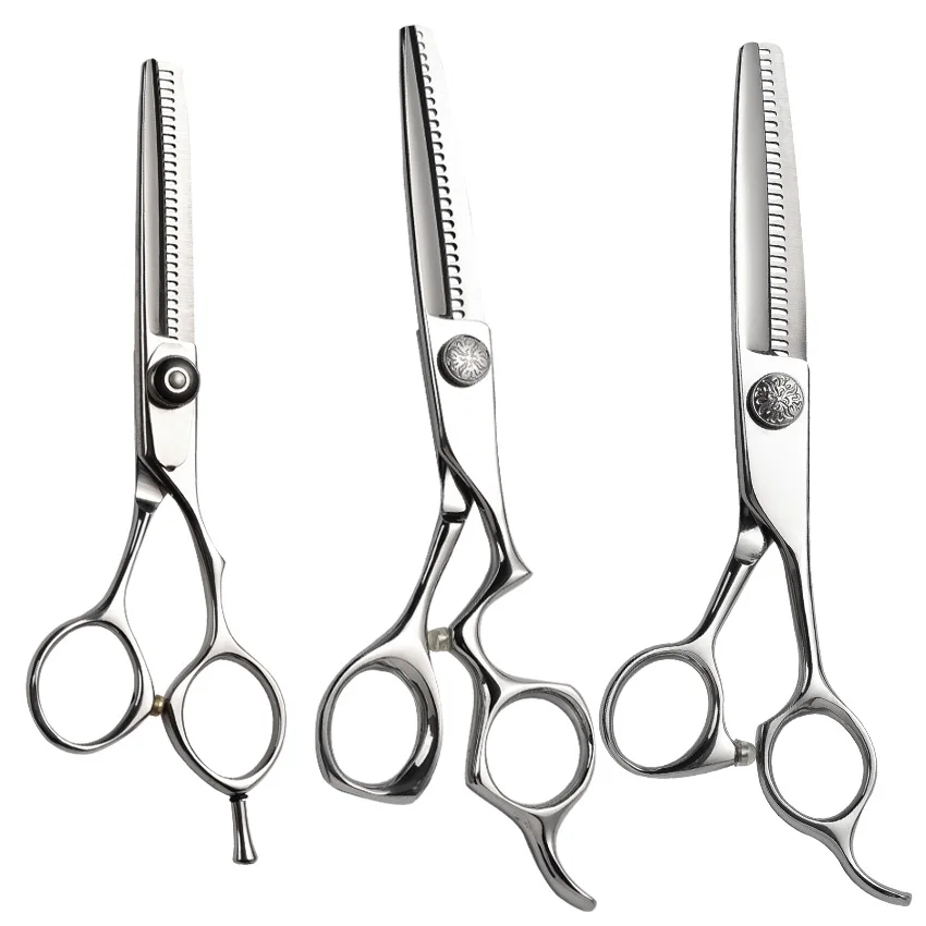 European reversed / double teeth / serrated scissors professional high